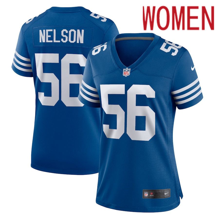 Women Indianapolis Colts 56 Quenton Nelson Nike Royal Alternate Game NFL Jersey